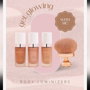 Monat Shimmering Radiance Body Luminizer Set + Body Brush